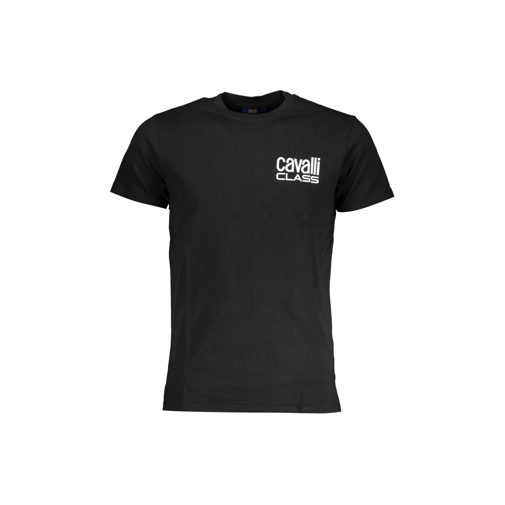 Cavalli Class T-Shirt Maniche Corte Uomo Nera Stampa Logo Nero - foto prodotto